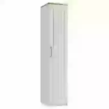 Oak Top Classic Single Wardrobe 1 Door Grey, Cream, White